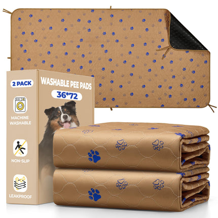 Washable Pee Pads for Dogs, Ultra-Absorbent, 2 Pack 36"x41" Gray