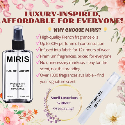 MIRIS No. 35774, Inspired by Bacarat Rouge 540, Long-Lasting Unisex Eau de Parfum for Women & Men, Spray 3.4 Fl Oz / 100 ml