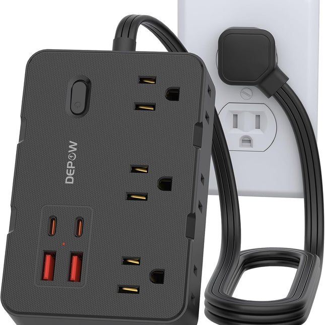 Surge Protector Power Strip, 3 FT Extension Cord with 6 AC Outlets 4