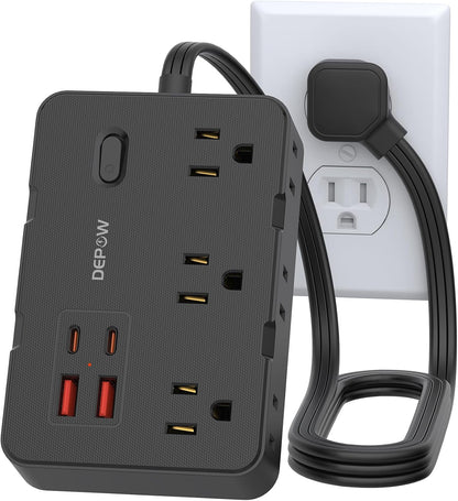 Surge Protector Power Strip, 3 FT Extension Cord with 6 AC Outlets 4