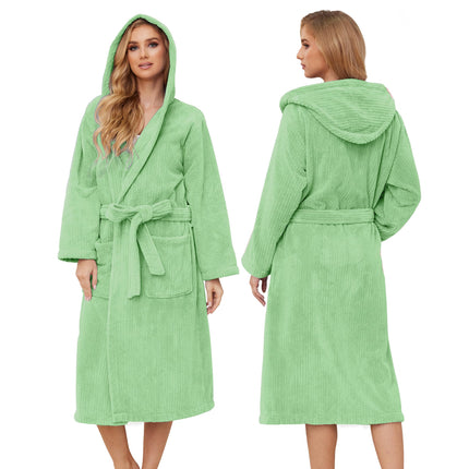 Hooded Bathrobes for Women, Soft Long Towel Robes for Women - Quick Dry yet Warm