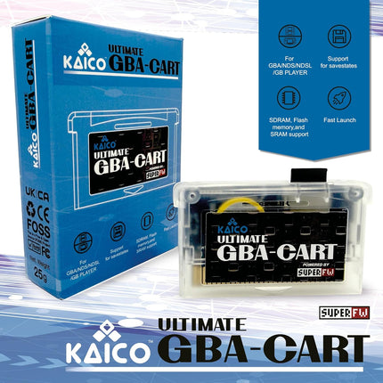 Kaico Edition SuperChis GBA Flash Cart – Open Source GBA Flash Cartridge for Game Boy Advance, GBA SP, Nintendo DS & DS Lite – Fast Launch, Save State Support