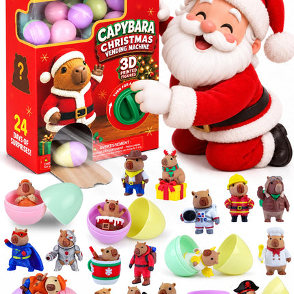 Capybara Advent Calendar 2026 for Boys Girls 3D Printed Animal Toys Gifts