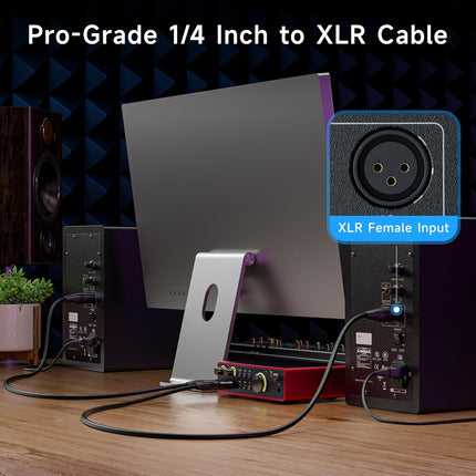 Cable Matters 6.35mm (1/4 Inch) Short TRS to XLR Cable - 3ft, Male to Male XLR to TRS Cable, Black – Not for Microphone Use