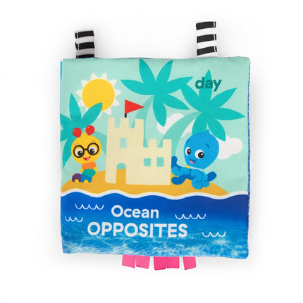 Baby Einstein Ocean Explorers Ocean Opposites Soft Activity Book, Sensory Cloth Book with Textures & Mirror, 0-36 Months