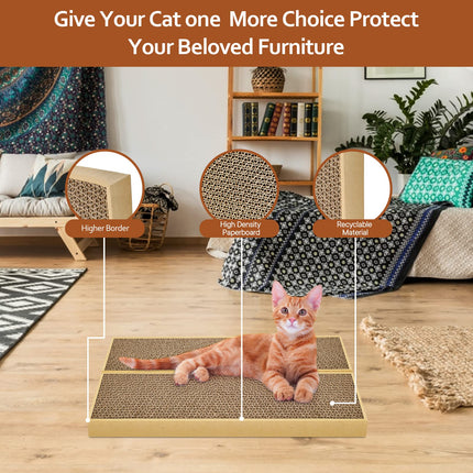 Splicing Cat Scratch Pad: Cat Scratchers for Indoor Cats and Kitten, 2 Pack Cat Scratching Pad, Cat Scratcher Cardboard, Scratching Pad, Premium Scratch from Cats, Double-Sided Design