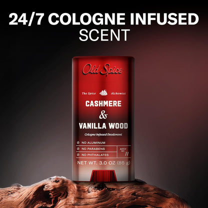 Aluminum Free Men's Deodorant, Cashmere + Vanilla Wood Scent, 3.0 oz - photo 2