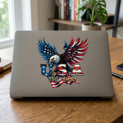 2pcs USA 250th Anniversary Merchandise - Car Decals and Stickers, Patriotic 1776-2026 Vinyl Bumper Stickers for Cars, 250 Years Commemorative Window Decal for Vehicles, Trucks