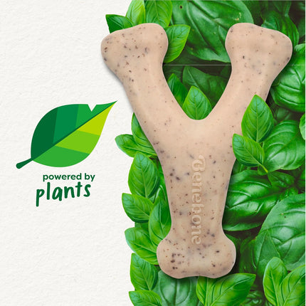 Benebone Green Plant-Based Real Bacon Wishbone Dog Chew Toy for Medium Dogs, Dog Bones for Moderate Chewers, Made in USA