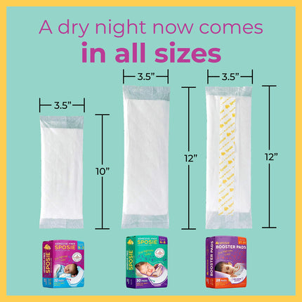 Sposie Overnight Diaper Booster Pads, Size N-3, 32 Ct - photo 4