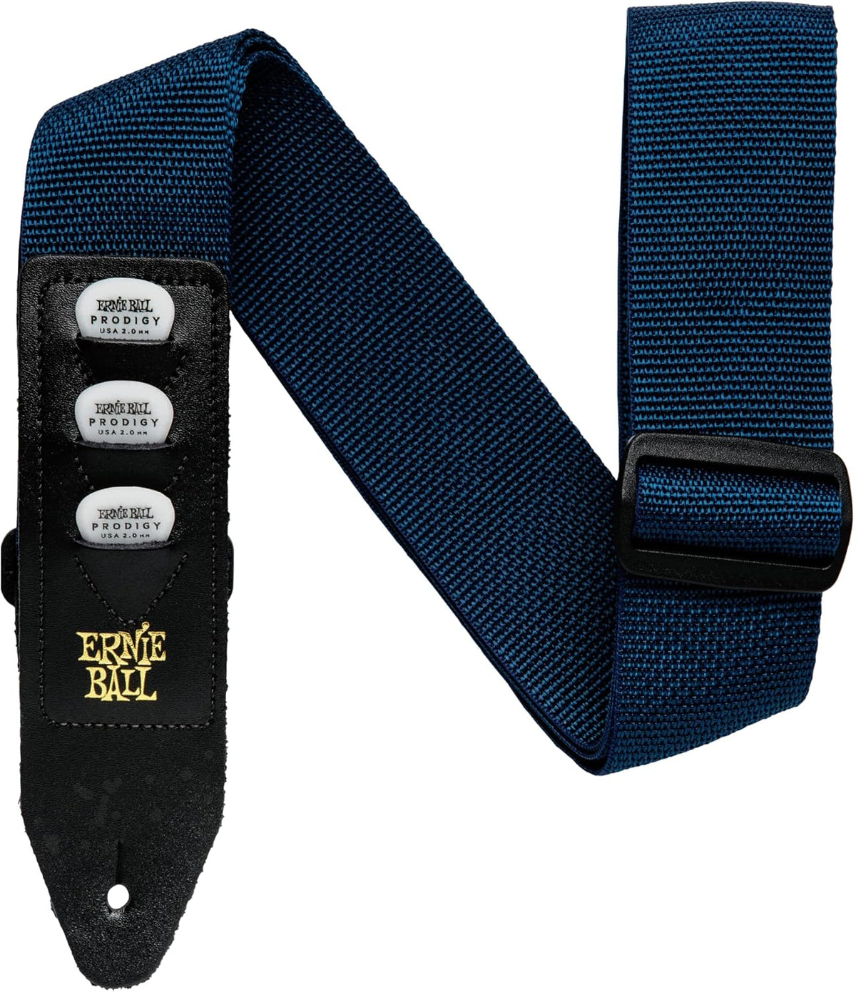 Black Polypropylene Guitar Strap, Adjustable 41-72 in. - photo 4