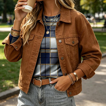 Women's Casual Shirts Long Sleeve Tops Crewneck Tshirts Fall Clothes
