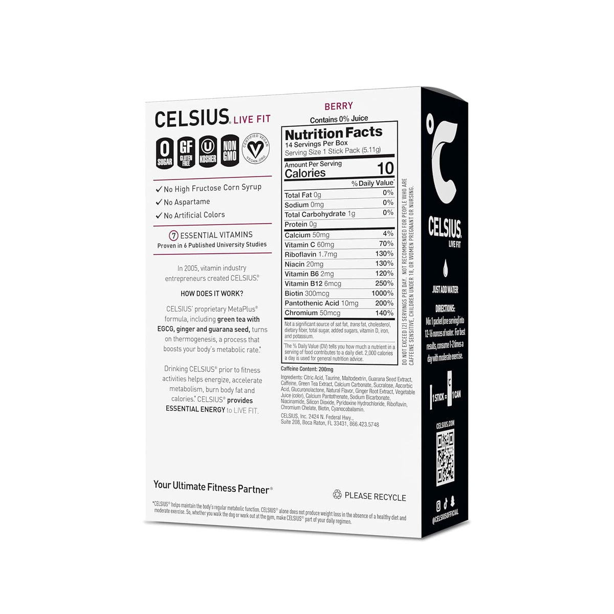 On-The-Go Energy Powder Stick Packs, Zero Sugar (14 Sticks) - photo 2