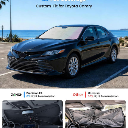 Windshield Sun Shade Umbrella: Custom Fit for Toyota-Camry 2000-2026