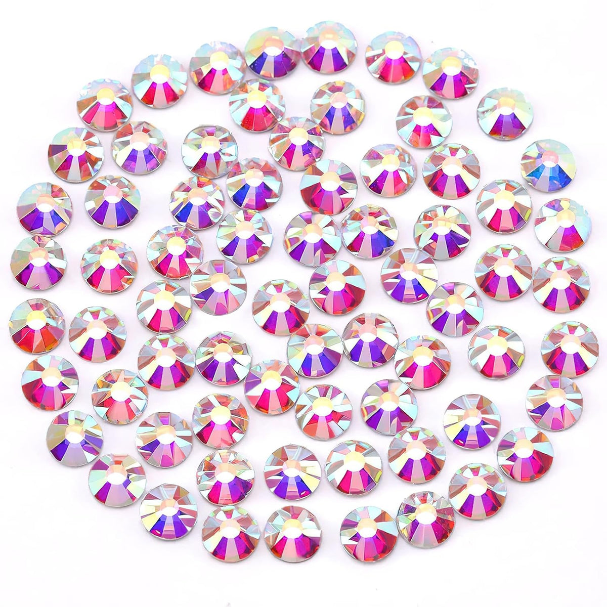 1440-Piece SS20 Crystal AB Glass Flatback Rhinestones