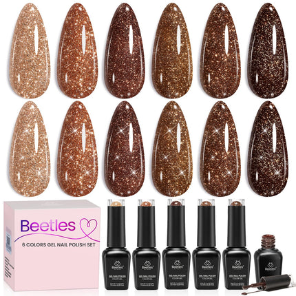 Jelly Gel Nail Polish Set, 6 Colors