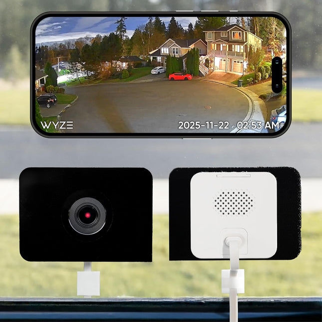 Window Camera, WiFi Indoor HD Home Security Camera, Upgraded Color Night Vision, Anti-Glare, AI-Powered Motion