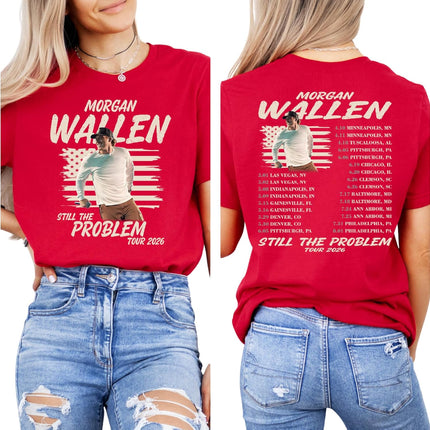 Country Music Tour Style T Shirt Vintage American Flag Print Casual Short Sleeve Concert Tee