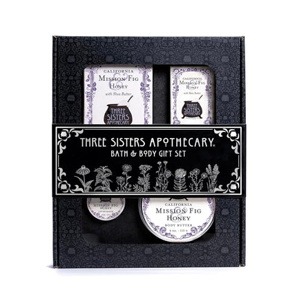 Three Sisters Bath & Body Boxed Gift Set (California Mission Fig and Honey)