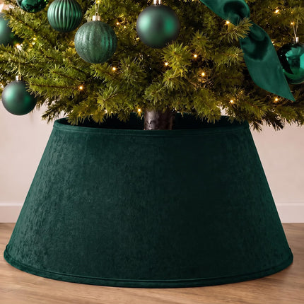 Navy Blue Velvet Christmas Tree Collar 24‘’ Tree Base Cover