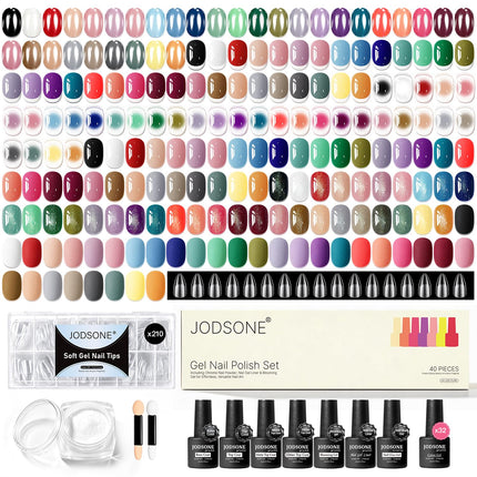 36 PCS Gel Nail Polish Set-32 Colors Gel Polish Kit Base Coat Glossy Matte and Glitter Top Coat Nail - photo 17