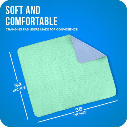 4 Pack Washable Pee Pads for Dogs 34" x 36", Waterproof Dog Training Pads - photo 3