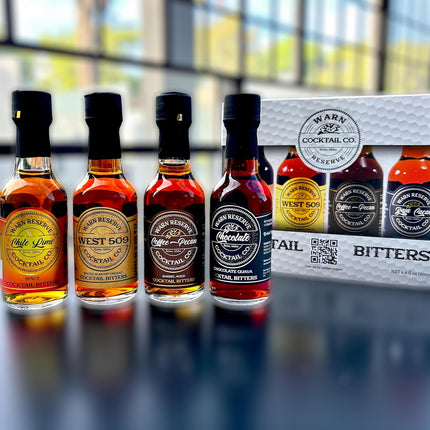 Warn Reserve Bitters Sample & Gift Set – 4 Flavors (1.7 fl oz), Select Variety Pack for Cocktails