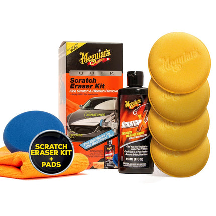 Meguiar's Quik Scratch Eraser Kit + Supreme Shine Applicator Pads