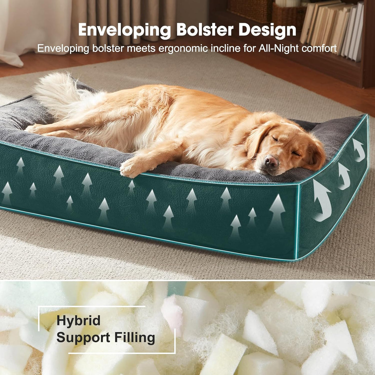 XL Orthopedic Dog Sofa Bed with Washable Cover, Grey 42-Inch - photo 3