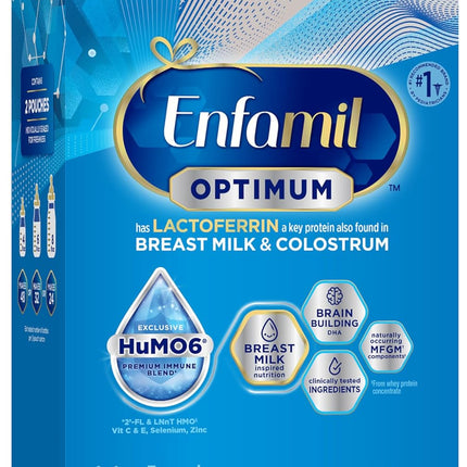 Enfamil Optimum (Enspire), Our Closest Formula to Breast Milk, Immune-Supporting Lactoferrin and Brain-Supporting DHA Baby Formula, 30 Oz Refill