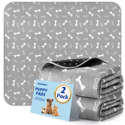 Washable Pee Pads for Dogs, 2 Pack Reusable Puppy Pads, 18"x24"