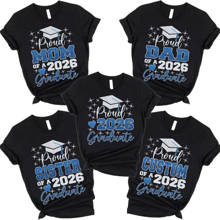 Graduation Shirts 2026 for Family Proud Mom of a 2026 Graduate Shirt Proud Dad Sister Aunt Grandma Shirt Graduation Gifts