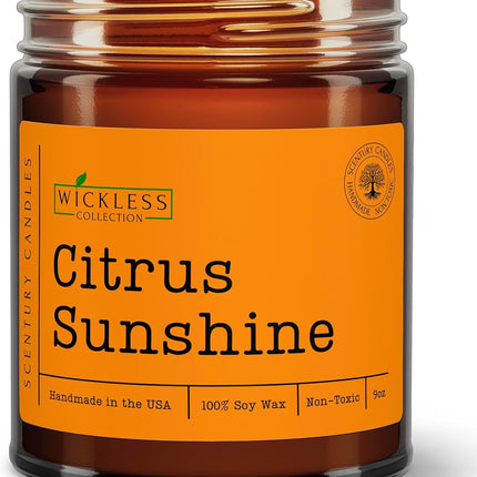 Wickless Citrus Scented Candles for Candle Warmer Lamp, Many Scents to Choose, 100% Non-Toxic Soy Wax, Candle Melts for Warming Plate, Handmade in The USA (Citrus Sunshine)
