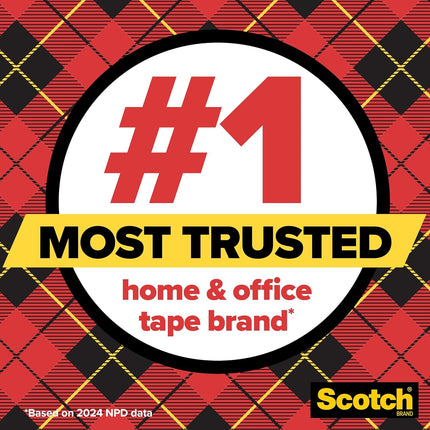 Scotch Transparent Tape, Clear Tape Engineered for Office and Home Use, 1 Inch Core 3/4 in x 1000 in, 3 Boxes