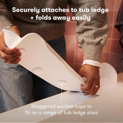 Frida Baby Splash Bathtub Shelf Allows Kids to Splash with No Mess, Shelf Barrier Prevents Water from Escaping Out of the Tub, Extend & Use As Surface to Play On, Attaches to Tubs & Folds to Put Away