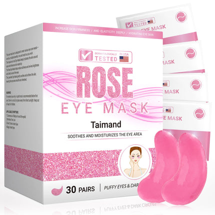 Under Eye Patches (30 Pairs), 24K Gold Eye Mask for Dark Circles