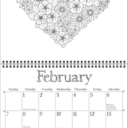 Johanna Basford 2027 Coloring Wall Calendar: Wonderful Wildflowers