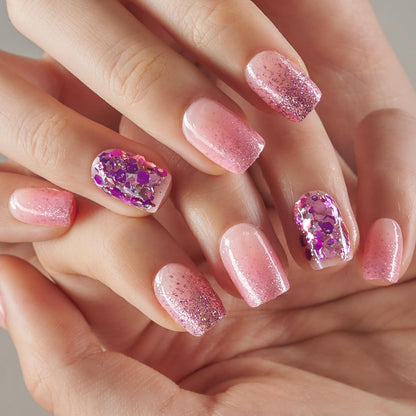 Medium Square Multicolor Reusable Press-On Nails, 30 PCS - photo 4