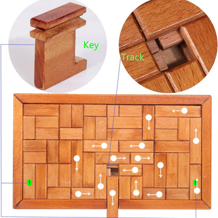 Onietoiy Big 32 Steps Wooden Secret Puzzle Box Toys Beech Wood Money Holder Handmade Storage Brain Teaser Unlocking Games Retro Compartment Thinking Toy Mysterious Birthday Gift for Kids and Adults