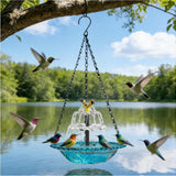 Solar Cascade Hanging Bird Bath, 3-Layer Powered Birdbath Water Fountain
