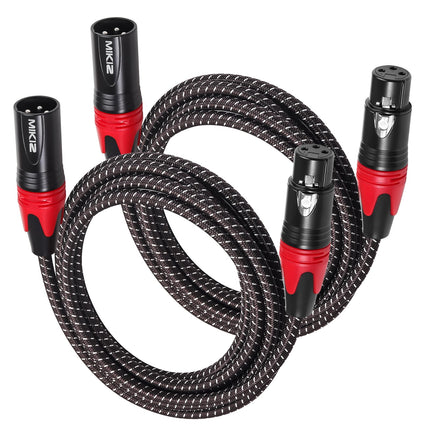XLR Cables Braided for Microphone 6 Feet 6 Packs