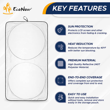 Truck Windshield Sun Shade, Sun Shield Protects Dashboard and Seats - photo 8