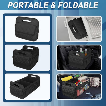 50L Waterproof Polyester Car Trunk Organizer in Black - photo 3