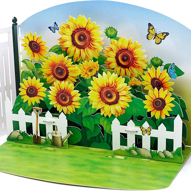 3D Pop-Up Birthday Flower Greeting Card for Women