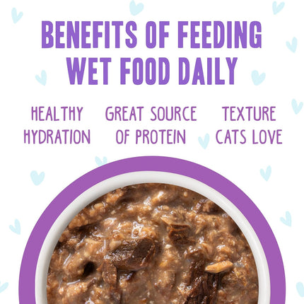 Weruva B.F.F. OMG - Best Feline Friend Oh My Gravy!, Booya! Beef & Chicken in Gravy Cat Food, 2.8oz Pouch (Pack of 12)