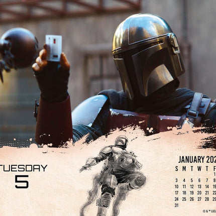 2027 Star Wars Mandalorian Day-at-a-Time Calendar