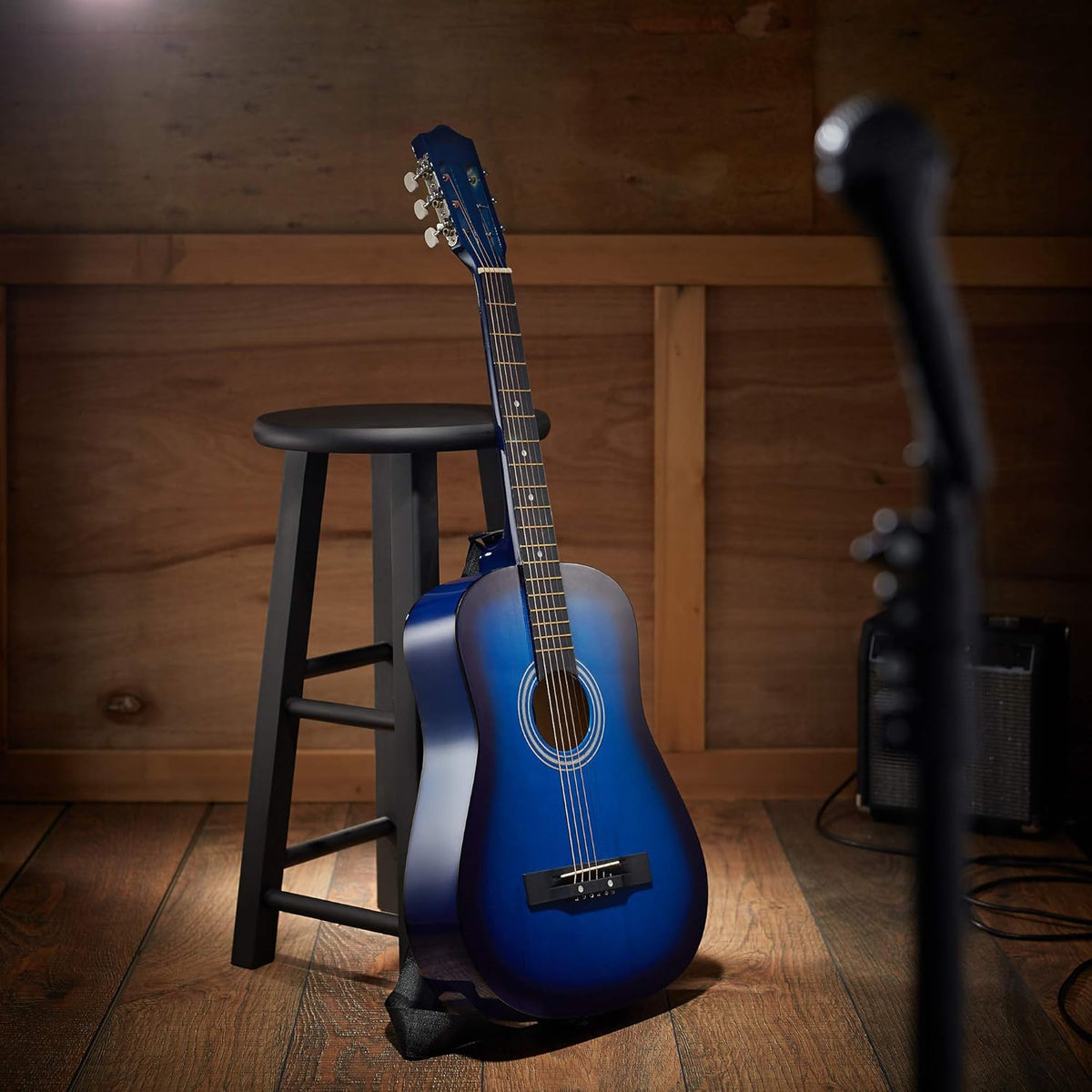 38-Inch Beginner Acoustic Guitar Starter Kit in Blue - photo 4