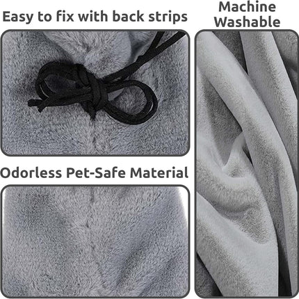 SIMENA Bird Blanket for Cage, Corner Fleece Bed for Birds, Cozy Bird Warmer, Parrot House for Cage, Cuddle Nest Hanging Toy for Lovebirds Parakeet (Grey, Small)