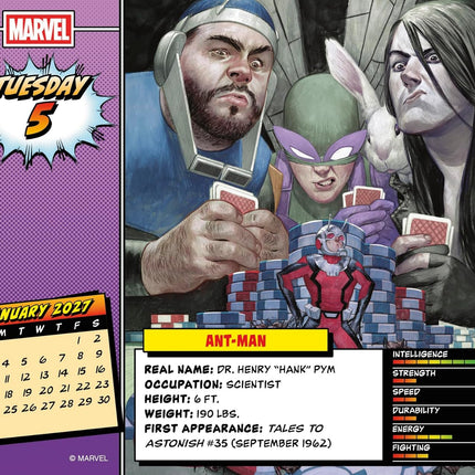 2027 History of Marvel Day-at-a-Time Calendar