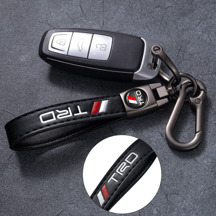 Leather Car Keychain Key Ring for Men and Woean, Key Fob Car Accessories Family Present-A